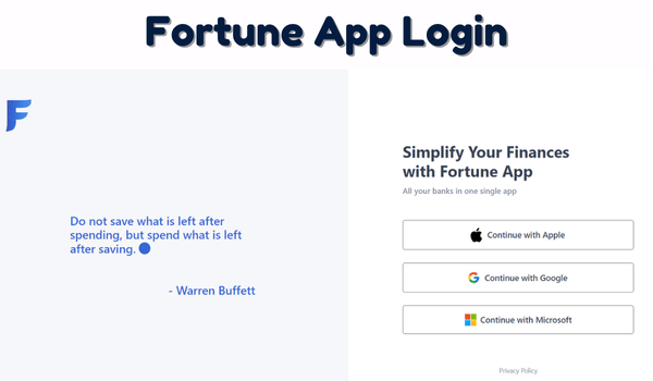 Fortune App Login