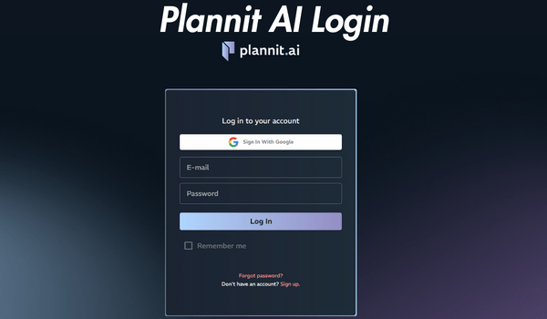 Plannit AI Login