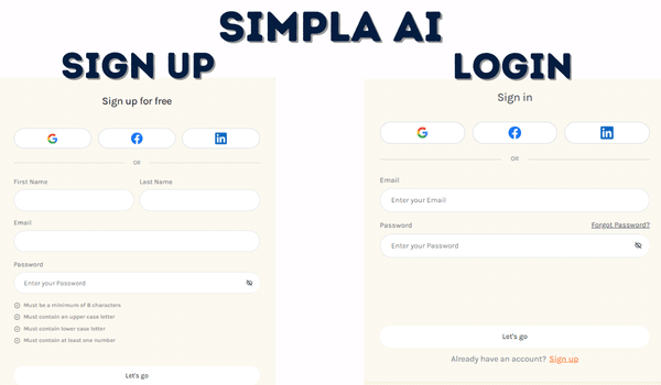 Simpla AI Login