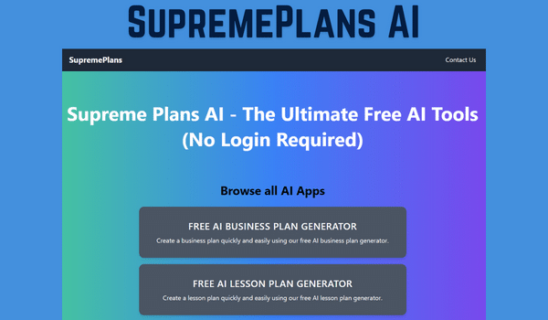 SupremePlans AI Work