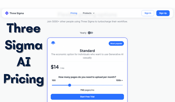 Three Sigma AI Pricing