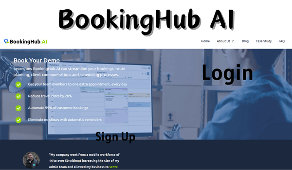 BookingHub AI Login