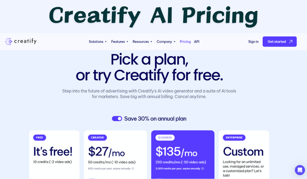 Creatify Pricing