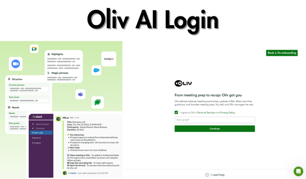 Oliv AI Login