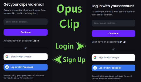 Opus Clip Login