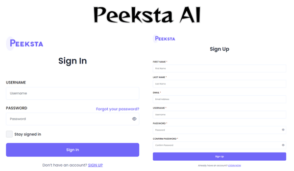 Peeksta Login