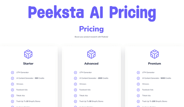 Peeksta Pricing