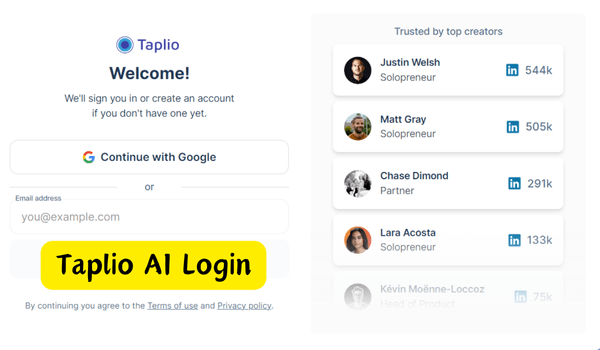 Taplio Login